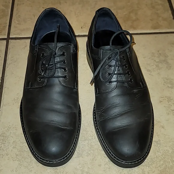 Ecco Oxford lace up shoes mens black distressed ECCO Black Dress Lace Up Shoes Men main image 2